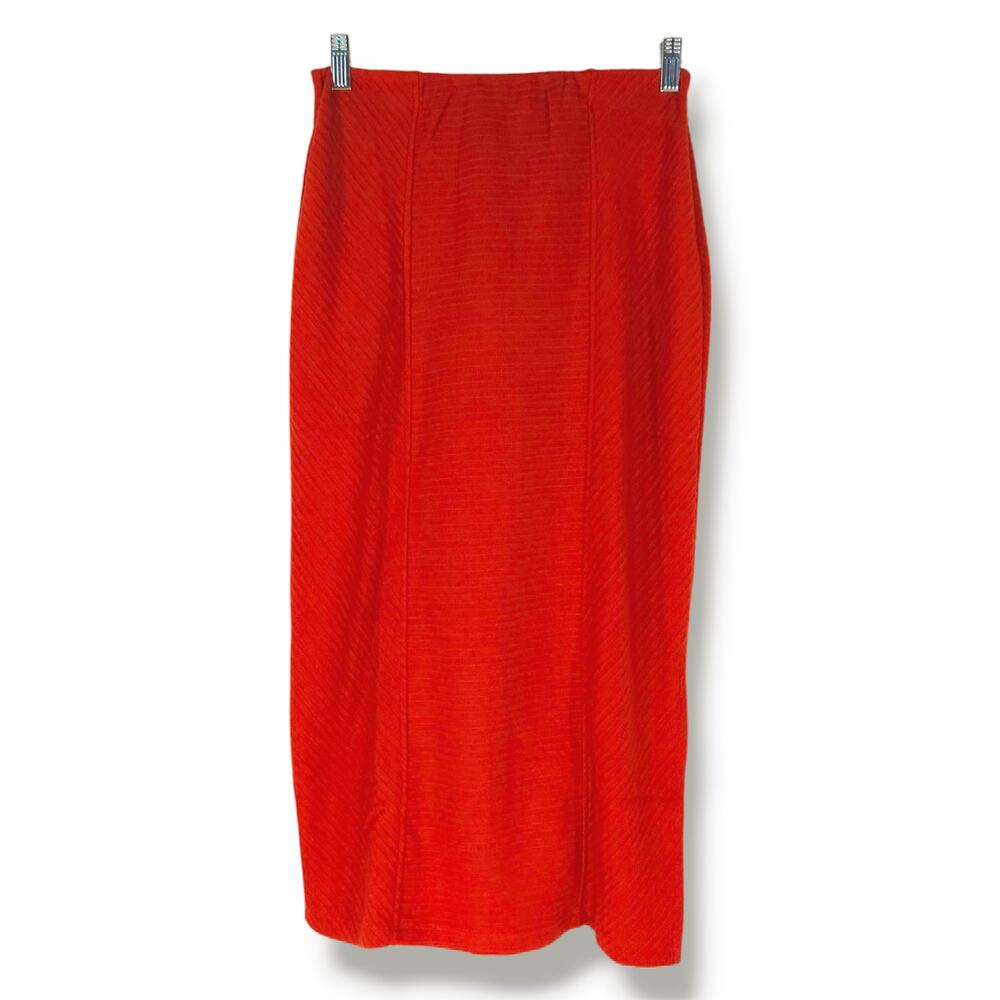 NWT B.O.G.‎ Band of the Free Renee Bodycon Ribbed Pencil Skirt Sz. M [8-10] Rust - Picture 3 of 11